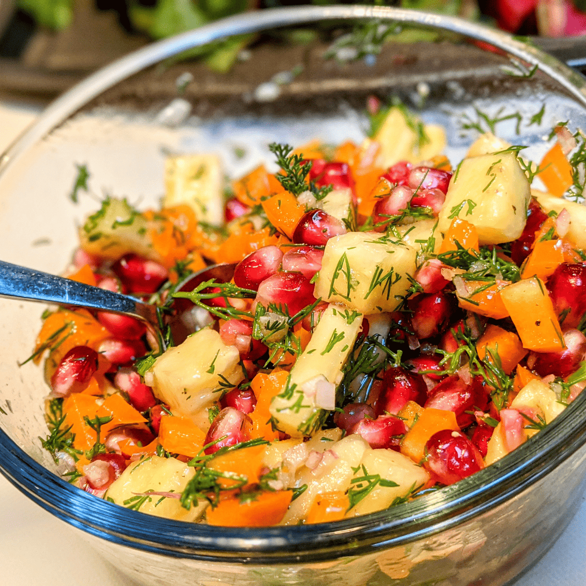 Featured Quick and Delicious Pineapple Pomegranate Salsa With Dill
